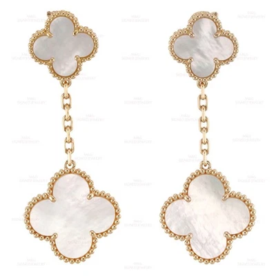 VAN CLEEF & ARPELS Magic Alhambra nácar 2 motivos pendientes caja Foto 1 de 4