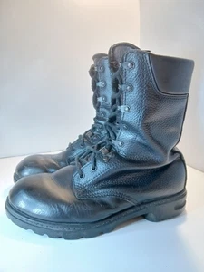 Botas de Salto de Cuero Negras De Colección Paracaidista Combate Estilo Militar Para Hombre 11.5 B - Imagen 1 de 13