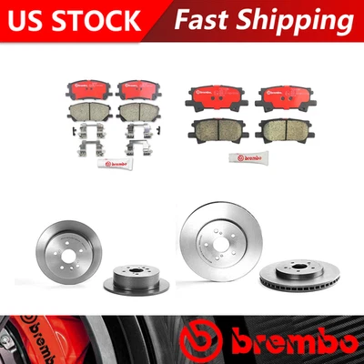 Kit de rotores de freno delanteros traseros pastillas de freno de cerámica para Lexus RX400h 2006-2008 Foto 1 de 4