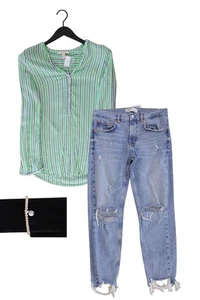 Completo moda donna taglia M con Esprit camicetta taglia 38 e bracciale - Picture 1 of 9