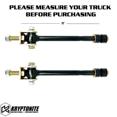 Kryptonite HD Sway Bar End Links 4-6" Lift 01-19 Silverado Sierra 2500HD 3500HD - Image 1 of 4