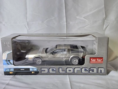 Sun Star 复古 1981 DeLorean DMC 1: 18 金属压铸模型全新带盒 #2701 — 第 1/4 张图片