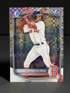 2025 Bowman #BCP-67 Franklin Arias X-Fractor Geometric Boston Red Sox Prospect - Picture 1 of 2