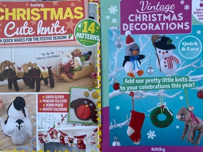 Vintage Christmas Decorations & Cute Knits Simply Knitting Santa & Sleigh Advent - Image 1 of 4