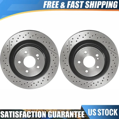 Rotores de freno traseros Brembo de alto rendimiento OE para Mercedes-Benz C63 AMG 2008 2009 Foto 1 de 4