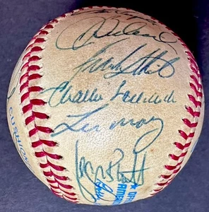1984 Kansas City Royals Team Signed Baseball (25) George Brett Dick Howser Quiz - Picture 1 of 7