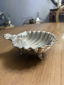 Vintage versilbert anlaufgeschützt japanische Fuß 6" Muschel Schale - Bild 1 von 10