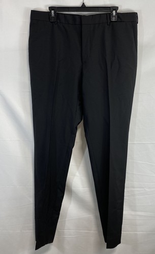 Pantalone elegante Prada uomo nero tinta unita lana vergine mohair taglia 56R