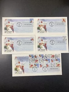 FDC 4930-40 Winter Fun 1st Day Of Issued 2014 - 5 Copertine ArtCraft - Foto 1 di 4