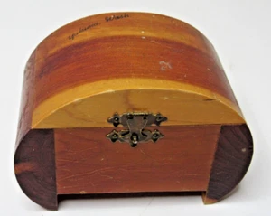 Caja de baratijas vintage de recuerdo de cedro Yakima Washington #US17 - Imagen 1 de 11