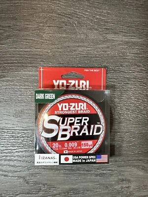 Línea de pesca YO-ZURI SUPERBRAID 20 lb 150 yd R1258-DG Super trenza Foto 1 de 3
