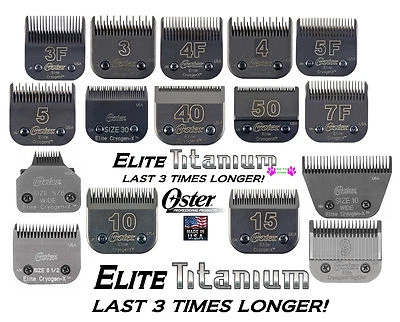 OSTER ELITE TITANIUM CryogenX Blade*Fit A5 Turbo,Golden,Andis AG,Wahl KM Clipper