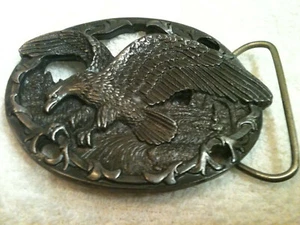 VINTAGE 1990 FLYING EAGLE C+J INC GÜRTELSCHNALLE HERGESTELLT IN DEN USA 1541 - Bild 1 von 5