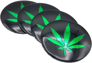 Pack of 4 Aluminum Mary Jane Wheel Cap Decal Stickers Truck, Car, 56mm 2.20" - Picture 1 of 14