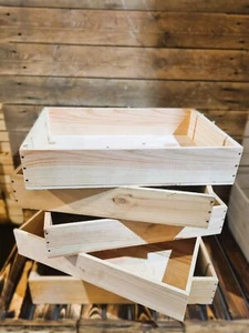 Caja de madera - CAJAS DE LIMPIEZA FRANCESA LISA POCO PROFUNDA vino de Oporto tienda de exhibición - Imagen 1 de 9