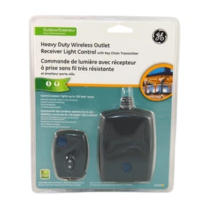 GE Wireless Outdoor Outlet Receiver with Key Chain Transmitter New/Sealed - Picture 1 of 3