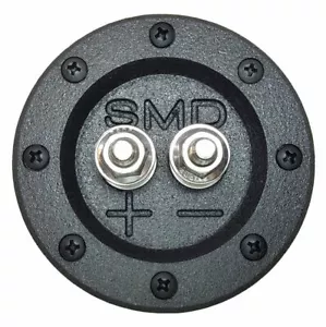 Terminal de altavoz redondo SMD 1 canal con terminal de acero inoxidable 3/4" pulgadas PVC (negro) - Imagen 1 de 4