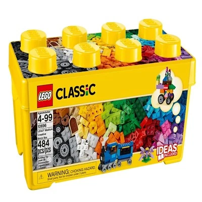 LEGO Classic Medium Creative Brick Box , Toy Set with Train, Car, Tiger - Image 1 of 4