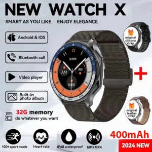 2025 WATCH X Smart Watch for OPPO Waterproof 4GB MP4 Player Album BT Call AMOLED - Picture 1 of 20