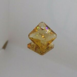 Swarovski Crystal Lt Colorado Topaz 16mm Princess Cut 6431 Pendant; Diamond