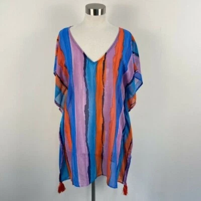 Palisades Beach Club Swim Cover up listra escovada XS/S - Imagem 1 de 2