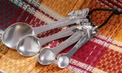 ❤️The Pioneer Woman Measuring Spoons Set Butterfly Flower Heart Bird NWT￼ - Image 1 of 2