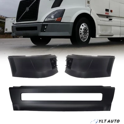 Corner Bumpers Set (with Fog Light Holes) Replacement for 2004-2015 Volvo VNL - Image 1 of 4