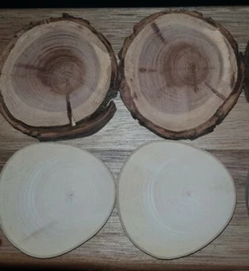 Holzscheibe Birke Haselnuss tolle Optik Baumscheibe ca. 6-7x2 cm geschliffen - Bild 1 von 3
