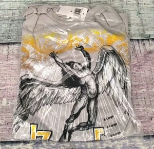 Led Zeppelin ANGEL ICARUS ZOSO Y2K Rock T Shirt Deadstock Bay Island -Sz XL Gray - Picture 1 of 15