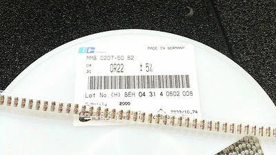 15 Stück MMB 0207 0,22R 0R22 Professional Thin Film MELF Resistors (M6010) - Image 1 of 3
