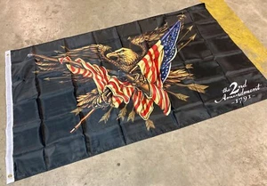 Adler 2nd Amendment Outdoor Flagge 3' x 5' - patriotisches Dekor, neu - Bild 1 von 6