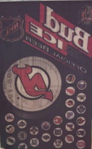 Bud Ice NEW JERSEY DEVILS Hockey Sticker Schedule 1995-1996 ~ File Folder Kept - Picture 1 of 10