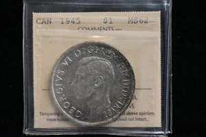 1945 Canada. ($1) One Dollar. ICCS Graded MS-62 - Picture 1 of 3