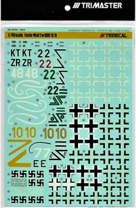 TRIMASTER 48-2002 - (TRIDECAL) FOCKE-WULF Fw190F-8/9 - 1/48 DECALS - Picture 1 of 1