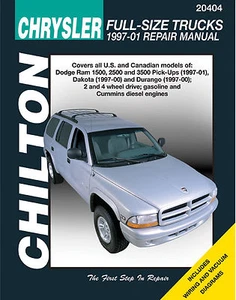 CHILTON 20404 CHRYSLER FULL-SIZE TRUCKS 1997-01 REPAIR MANUALS 035675204040 - Imagen 1 de 2