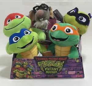 Teenage Mutant Ninja Turtles TMNT Mutant Mayhem 8" Turtle Tot Plush Set of 5 - Picture 1 of 15