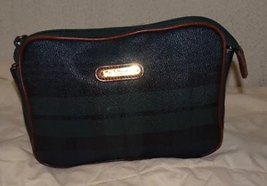 Polo Ralph Lauren Vintage Black-watch Navy/Hunter Plaid Tartan Kulturbeutel Clutch Tasche - Bild 1 von 16