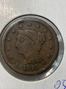 1845 large cent - Picture 1 of 2