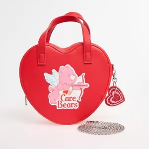 Care Bears Cross body Bag Red Heart-Shaped Handheld Crossbody Bag Love Purse NWT - Picture 1 of 6