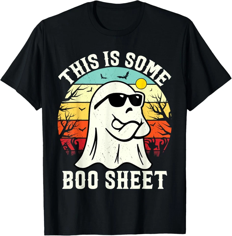 Camiseta This Is Some Boo Sheet Ghost Retro Halloween Divertida Halloween Foto 1 de 1