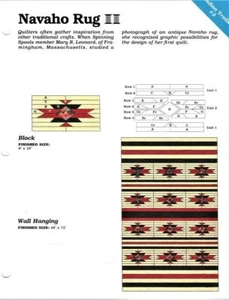 Navaho Rug Spinning Spools Wall Quilt Pattern w/ Flexible Templates - Picture 1 of 1