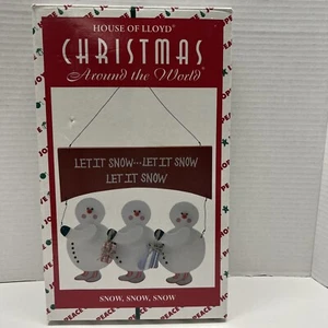 VTG House Of Lloyd Christmas Around The World Snow,snow,snow Sign NIB - Picture 1 of 3