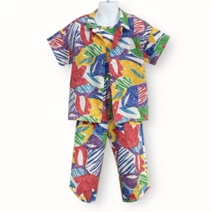 Carter's Vintage Girls Hawaiian Three Piece Pants Set Colorful Size 6X - Picture 1 of 14