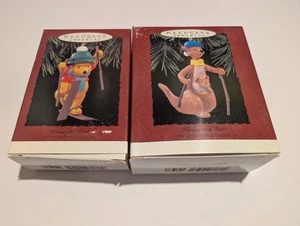 Hallmark Keepsake 1993 Skiing Ornaments "Winnie The Pooh" "Kanga And Roo" - 2  - Bild 1 von 5