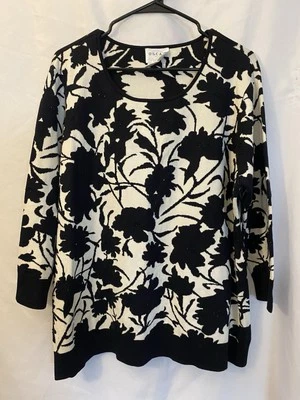 Suéter para mujer Oscar De La Renta talla 2X hecho de seda, nailon y spandex Foto 1 de 4