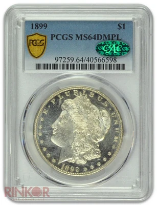 1899 $1 Morgan Dollar PCGS MS 64 DMPL CAC - Image 1 of 3