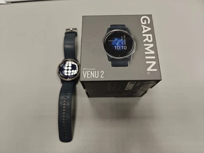 Garmin Venu 2 Smartwatch Granitblau Silber, 1,3" AMOLED Touch, 8GB, GPS - Bild 1 von 4
