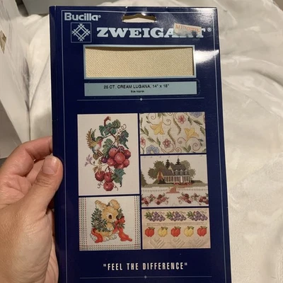 NEW Bucilla Zweigart 25 CT. Cream Lugana, 14" x 18" Cross Stitch Fabric - Image 1 of 4