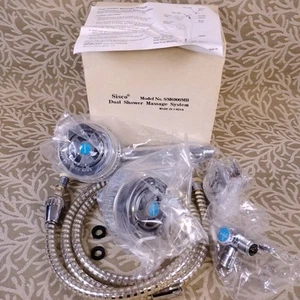 Dual Shower Head Sisco Vibrastream SM6900MB Fixed & Hand-held Heads w/Massage - Bild 1 von 10