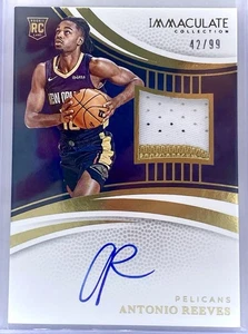 2025 Immaculate 42/99 Antonio Reeves Rookie Patch Auto - Bild 1 von 2